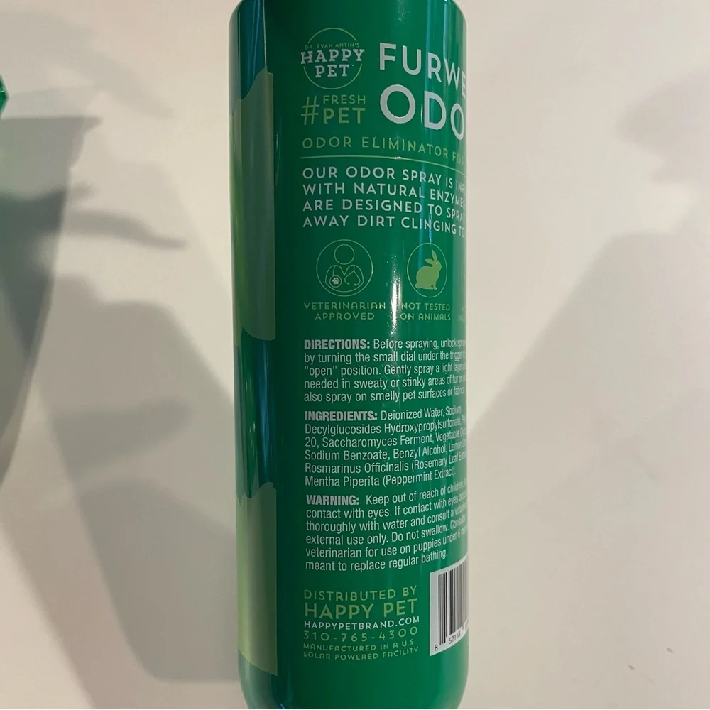 Happy Pet Furwell Odor! Deodorizing Spray & Wipes No Rinse For Dogs